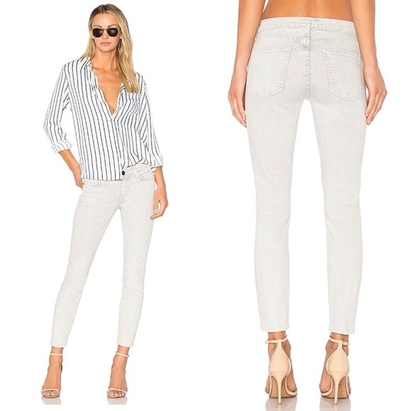 Current Elliott Revolve Soft Grey The Stiletto Skinny Jeans Size 24 - Picture 1 of 10